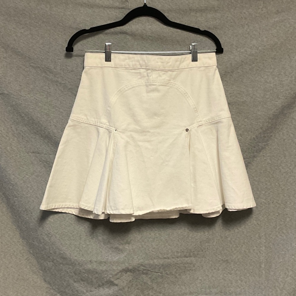 7 For All Mankind white Skater Skirt